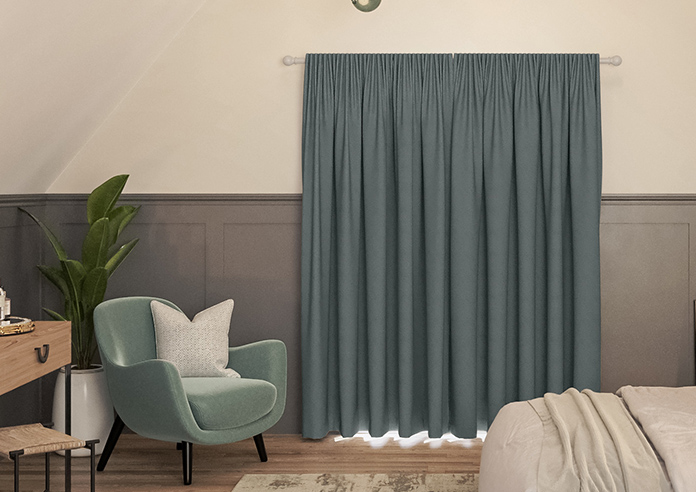 Classic Herringbone (Blackout), Grey - Made to Measure Curtains - Image 7